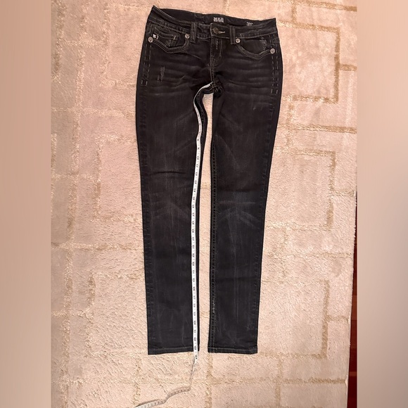 MEK Denim slightly distressed black OAXACA skinny jeans - size 28 - Picture 2 of 10